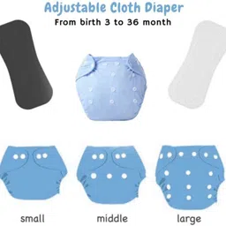 jamex Printed Reusable Clothes Diapers + Insert Pad Washable 100% Absorption 0-3 years image 4