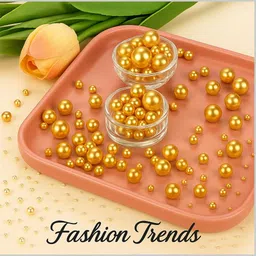 fashion trends Golden Pearl Beads Combo Box (4mm-200,6mm-120,8mm-50,10mm-30Pcs) image 4
