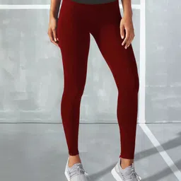 Solid Women Maroon Tights-image-75