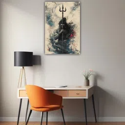 genzwall Lord Shiva Trishul Wall Poster | A3 HD Glossy (12x18 Inch) Unframed image 3