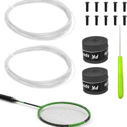serplex Replacement Badminton String Kit Racket Repair Tools Durable Nylon White 0.78 Badminton String - 10 m image 1