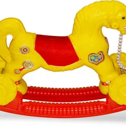smiley bell PLASTIC CHETAK HORSE WITH ROCKING FUNCTION,AMAZING COLOR Rideons & Wagons Non Battery Operated Ride On image 4