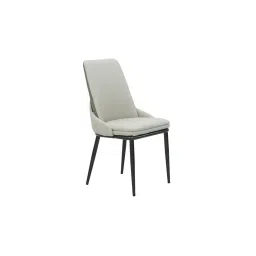 royaloak Pheonix American Leatherette Dining Chair In Off White Finish image 3