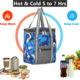 good friend storage Lunch Tiffin Bag for Office, School, Picnic, Carry Bag for Lunch Boxes Waterproof Lunch Bag image 2