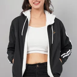 vilazo Solid Women Wind Cheater image 3