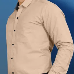 vebnor Men Regular Fit Solid Button Down Collar Formal Shirt image 5