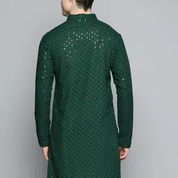 triom Men Chikan Embroidery Viscose Rayon Ethnic Dress image 2