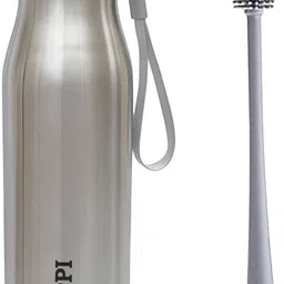 Stainless Steel 1000 ml Side Rope Single Wall Water bottle + Bottle Brush 1000 ml Bottle-image-6