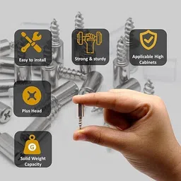 gravity Stainless Steel Wall Mount Screws 7 mm Shelf Bracket image 2