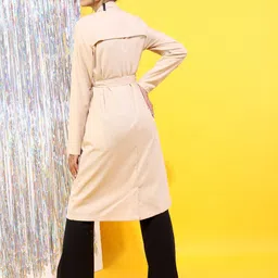 tokyo talkies Cotton Blend Solid Coat For Women image 2