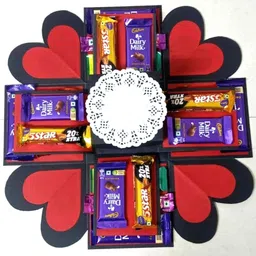 chandrans creation 3 Layer Multi Chocolate Explosion Box Paper Gift Box image 3