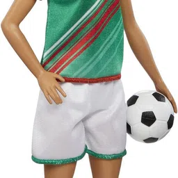 barbie Soccer Doll, Brunette, #16 Uniform, Soccer Ball, Cleats, Socks, 3 & Up-picture-14