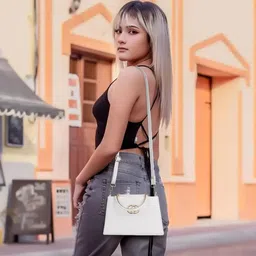 svemir White, Gold Women Sling Bag Women Bags Handbags for Women Ladies Bag Purse for Women Stylish Bag for Women image 3