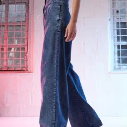 sassafras Women Regular High Rise Dark Blue Jeans image 3