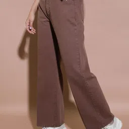 tokyo talkies Women Regular Mid Rise Brown Jeans-picture-18