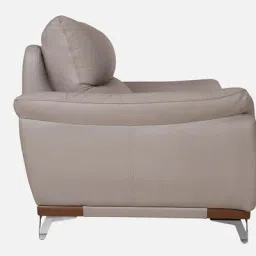 durian Perry Leather 2 Seater In Grey Colour image 5