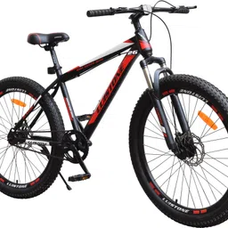 t-luistone Semi Fat Tyre Cycle for Men with Dual Disc Brake, Front (GREY RED) 26 T (inch) Fat Tyre Cycle image 2