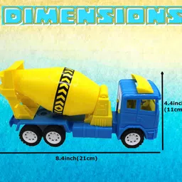 neoinsta shopping Friction Powered cement concrete mixer Plastic toy for kids image 4