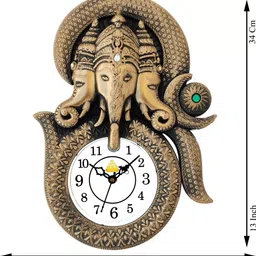 mateswari ventures Analog 34 cm X 25 cm Wall Clock image 3