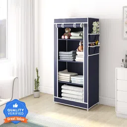 flipkart perfect homes studio Single Door & 4 Shelf PP Collapsible Wardrobe image 1