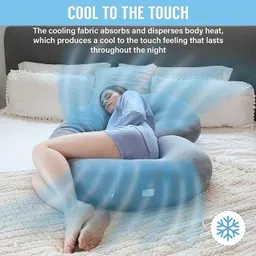 oyo baby C-Shape Microfibre Solid Pregnancy Pillow Pack of 1 image 3