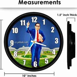 crystal crafts Analog 25 cm X 25 cm Wall Clock image 2