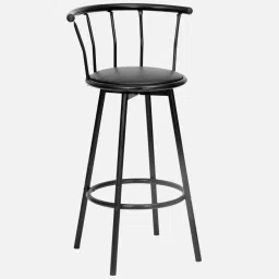 nilkamal Bayern Metal Bar Stool In Black Colour image 3