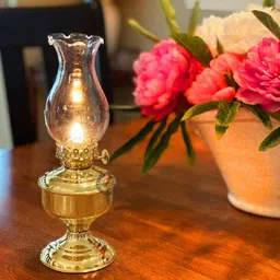 stark export house Gold Brass, Glass Table Lantern image 2