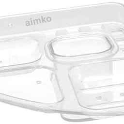 aimko 5 in 1 Corner Soap Dish Holder | Unbreakable Bathroom Corner Rack | Transparent Plastic Wall Shelf image 3