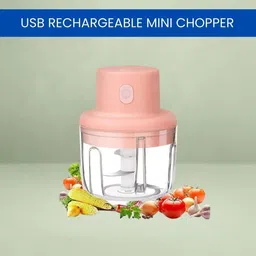 shinde crafts Mini Rechargeable Chopper, Electric Chopper for Onion, Garlic and VegetableA469 Electric Vegetable & Fruit Chopper-picture-17