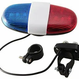 cycle world 4-Tone Whistle Red Blue Police Light Lamp Electric Horn For Bike Bicycle  Bell image 2