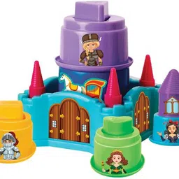 toymate Castle Kingdom 3-In 1 Stack, Build & Sort Toy Set [16pc] image 2