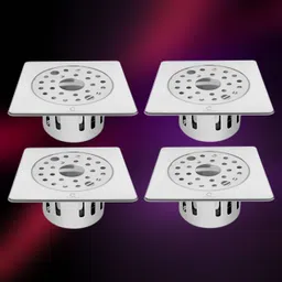 curovit Floor Stainless Steel Push Down Strainer image 1