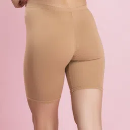 clovia Solid Women Beige Cycling Shorts image 2