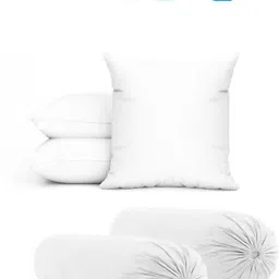 Microfibre Bolster Pack of 5 Solid Premium Diwan set of 3 cushions and 2 blaster-image-49