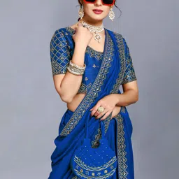 pireva Unstitched Silk Blend Blouse Material Printed-picture-16