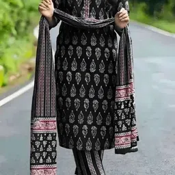 vindyavasini Women Viscose Rayon Kurti Pant Dupatta Set-picture-22