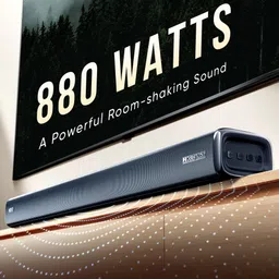 Mivi Fort H880 Soundbar, Dual Subwoofers, Dolby Audio, 880 Watts, 5.2 Channel 880 W Bluetooth Soundbar image 3