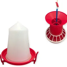 tm&w poultry Bird 4kg Feeder, Drinker 4 ltr for chicken duck 2 PCS Hopper Bird Feeder-picture-15