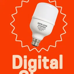 digital glow 50 W Basic Round B22 LED Bulb image 2