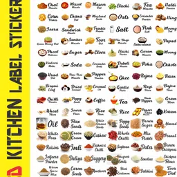 stikor 2 inch Transparent Printed Mason Jars Labels Kitchen Pantry Spice Jars Glass Bottles Self Adhesive Sticker image 3