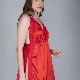 PHWOAR Red Satin Baby Doll image 3