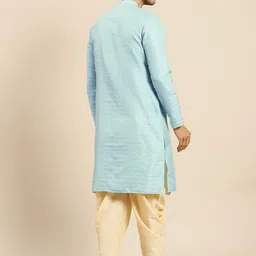 Amodh by Kisah Men Green Dobby Kurta image 3