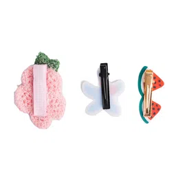 Jewelz Girls Blue & White Set of 3 Bobby Pins image 4