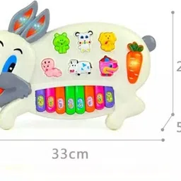 jvts Learning toy Musical Rabbit Piano Toy with Flashing Light and Music for Kids image 2