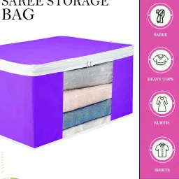 atorakushon Purple Solid Non Woven (Pack Of 12) Organiser image 5