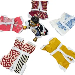 divyadrush 6 NO Laddu Gopal Ji Summer Wear Night Suit Pack 6 (Random Color & Print) Dress image 1