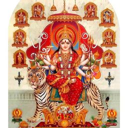 unique Navdurga idol for Car Dashboard durga Mataji murti Idol for home Lord Decorative Spiritual Gift Item & Statue for Temple /Pooja/ Home Decor / Office / Study Table, Holy Statue, Decorative Showpiece Decorative Showpiece - 8 cm-picture-1