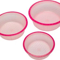 Swastik Housewares Multipurpose(Small+ Medium+ Large) Plastic Fruit & Vegetable Basket image 1