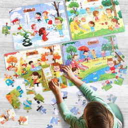 intelliskills Premium 4-in-1 Seasons Jigsaw Puzzle for Kids, Puzzle Set for 3+ Yrs, Best Gift-picture-13